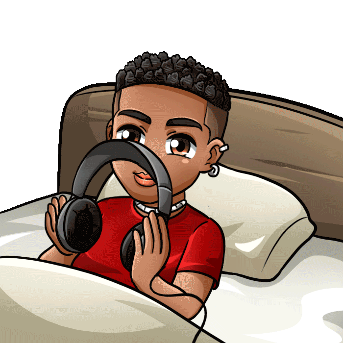 Elaine Barlow going to sleep listening to an audiobook