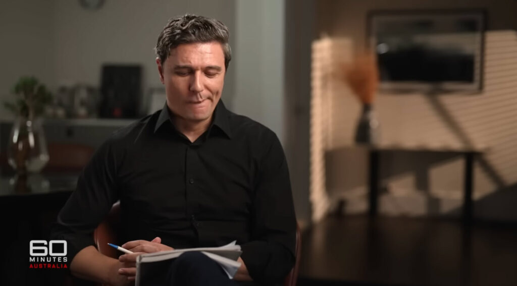 Adam Hegarty, 60 minutes Australia. Also known as Smug White Prick